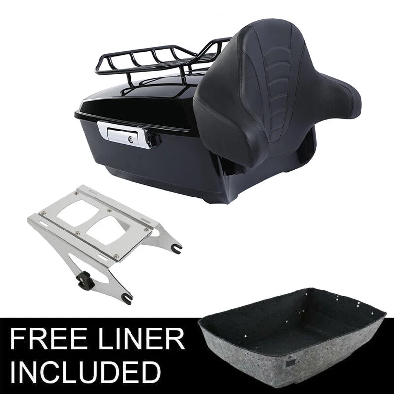 Trunk Backrest Pad Mount Rack for Harley Electra Road Glide (2014–2026)