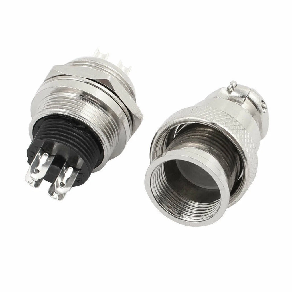 Aviation Connector Waterproof Male + Female Metal Mounting Panel Set