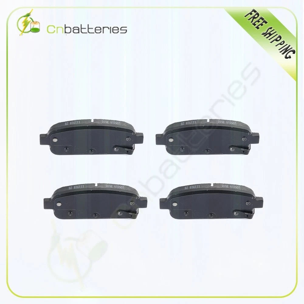 Set of 4 Metallic Rear Brake Pads for Chevrolet Cruze, Buick Verano