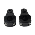 7/8" to 1-1/8" Black Motorcycle Handlebar Mount Clamps for Fat Bars