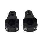 7/8" to 1-1/8" Black Motorcycle Handlebar Mount Clamps for Fat Bars