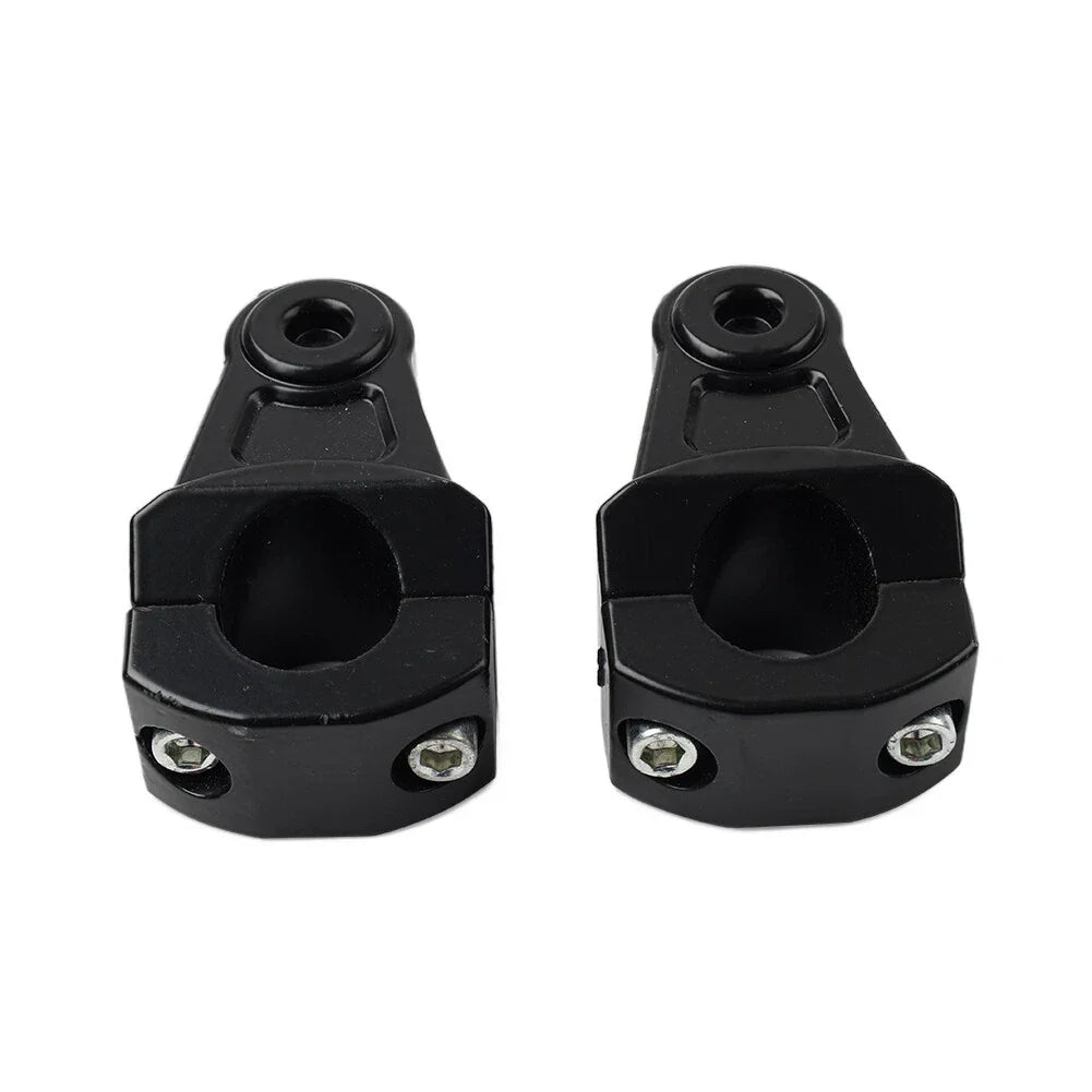 7/8" to 1-1/8" Black Motorcycle Handlebar Mount Clamps for Fat Bars