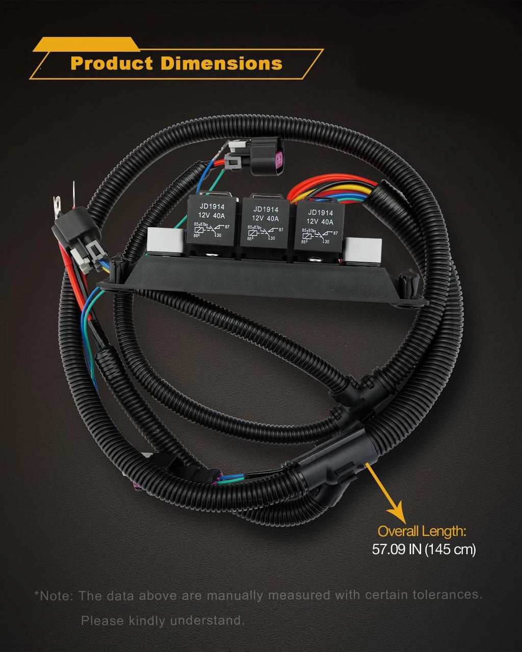 Dual Speed Electric Fan Wiring Harness for Chevy Silverado Sierra (1999-2007)