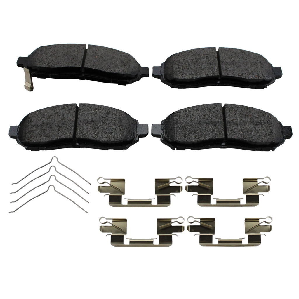 Set of 4 Akebono ProACT Front Ceramic Brake Pads for City Express Frontier Xterra (2015–2019)