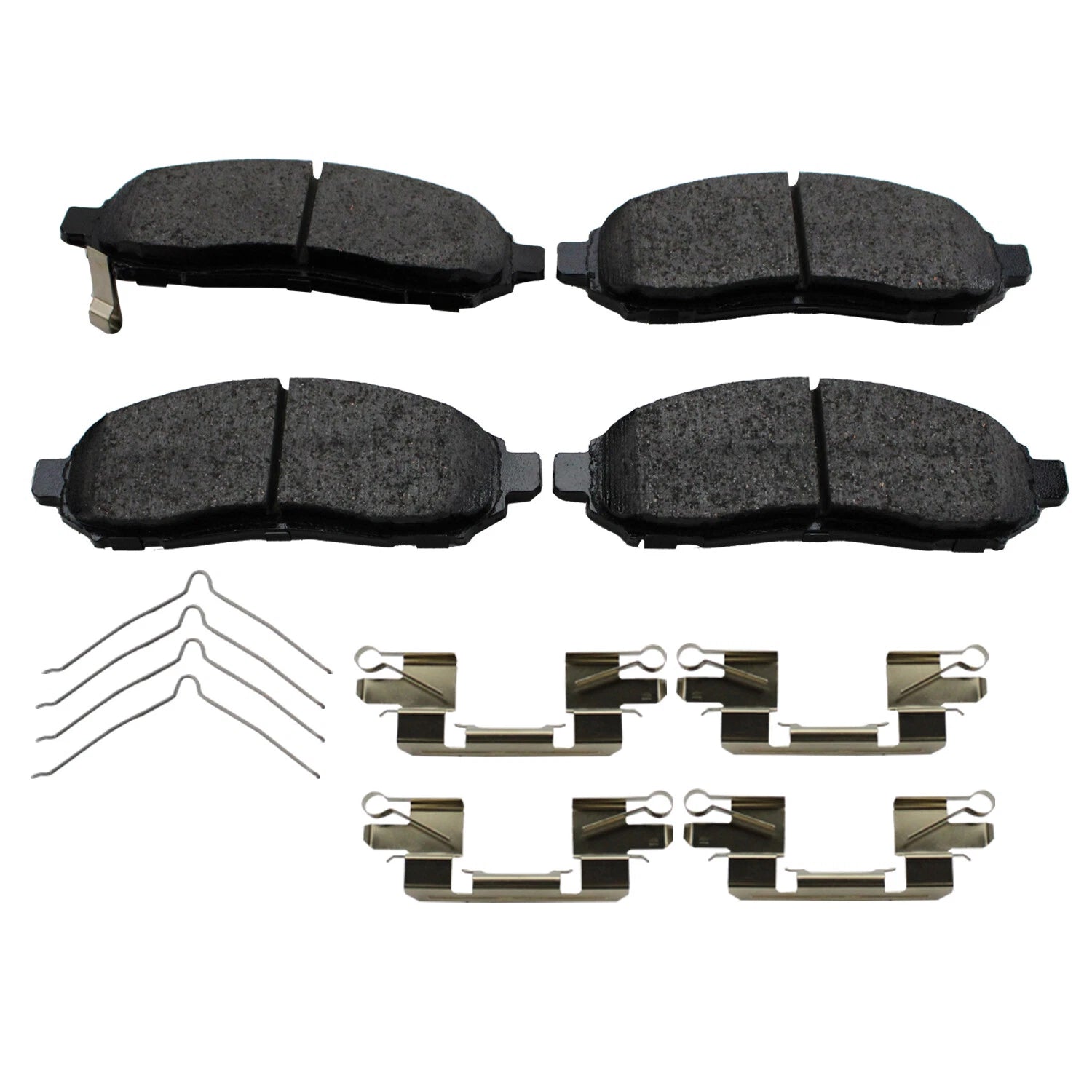 Set of 4 Akebono ProACT Front Ceramic Brake Pads for City Express Frontier Xterra (2015–2019)