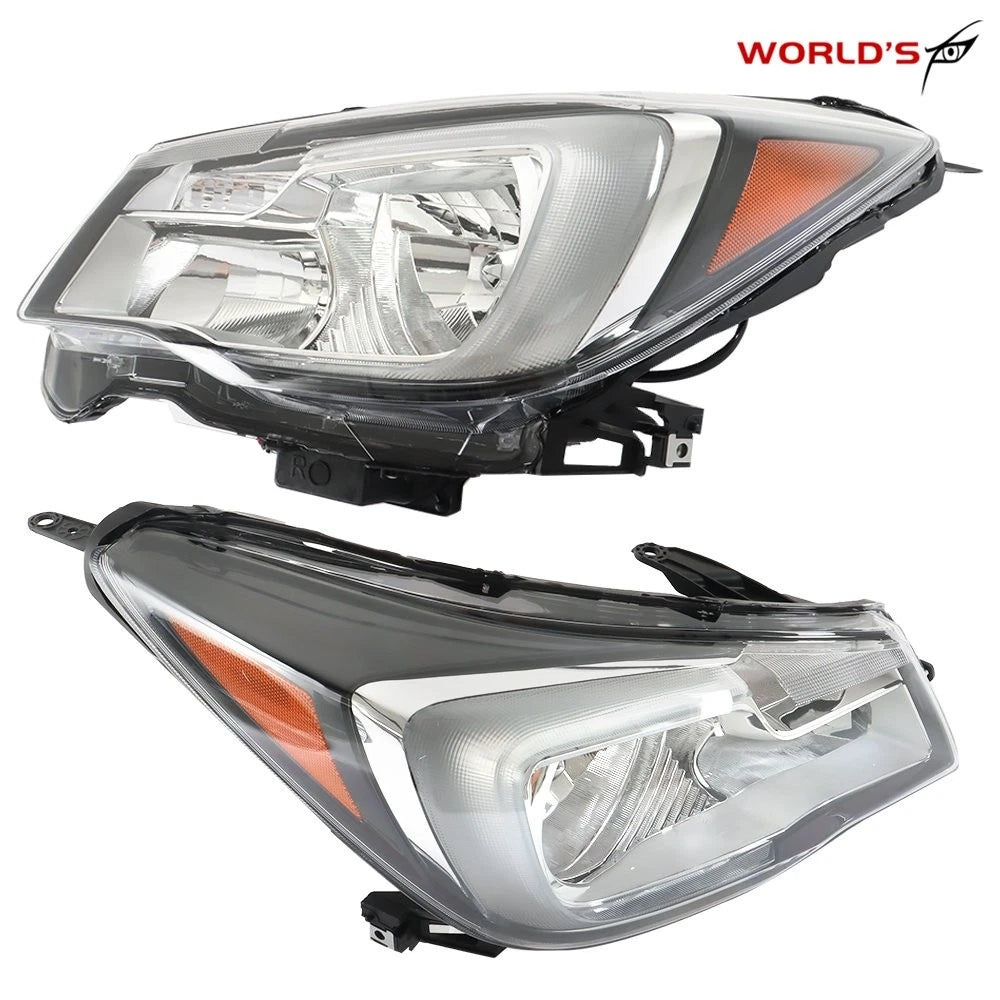 Headlights for Subaru Forester (2017–2018) Halogen Black Housing Pair