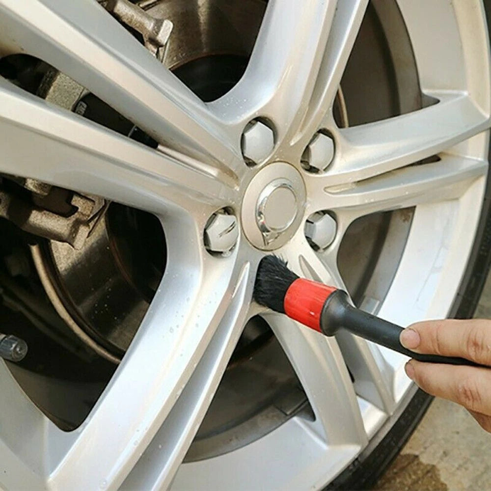 Set of 5 Detail Brushes for Auto Detailing and Car Cleaning Tools