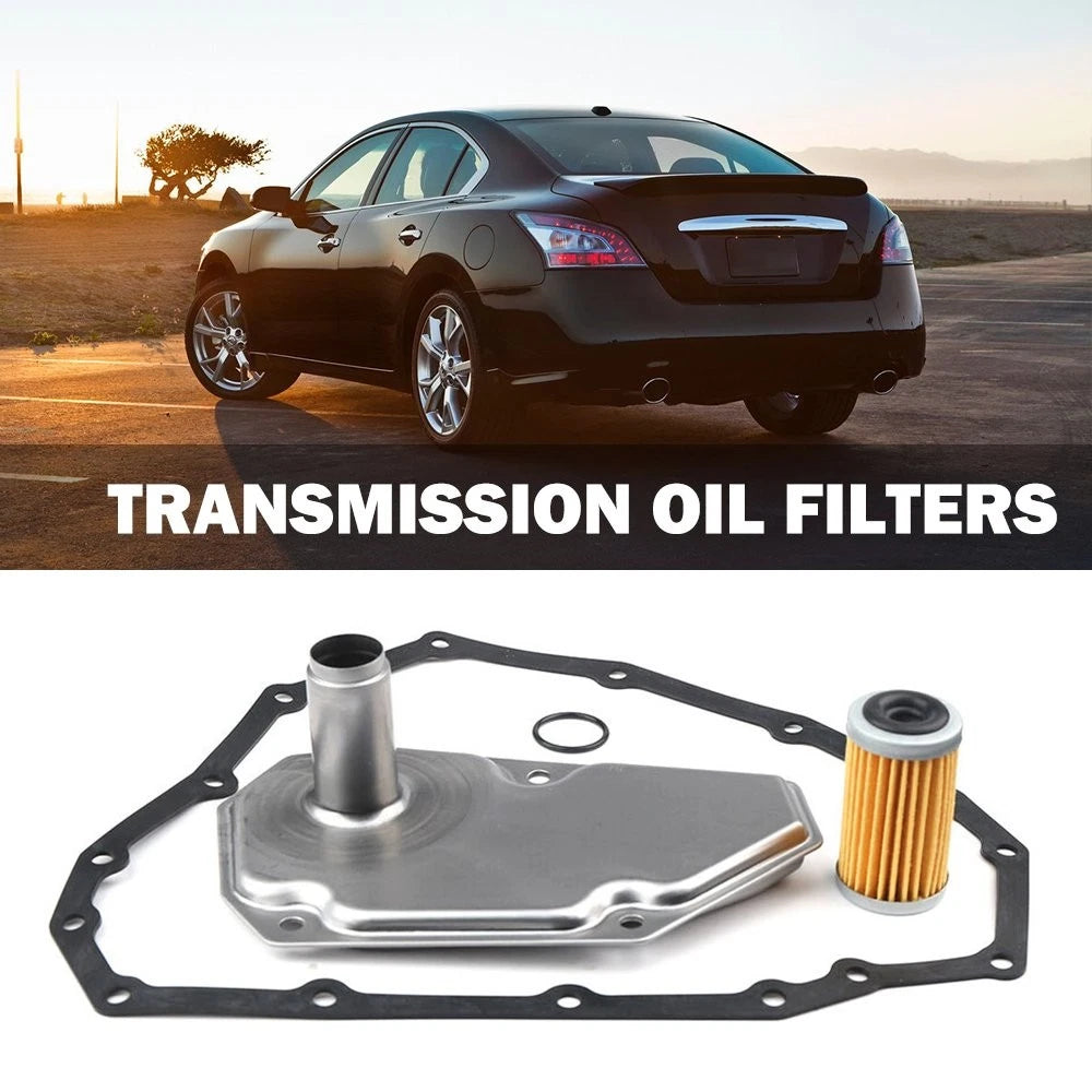 Set of 3 Transmission Oil Filters with Pan Gasket for Nissan Versa Altima (2012–2019)