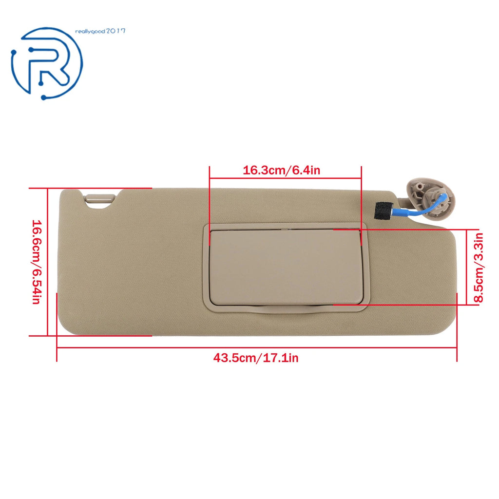 Sun Visors Pair with Lights and Mirror for Honda Ridgeline/Pilot/Passport (2016-2023)