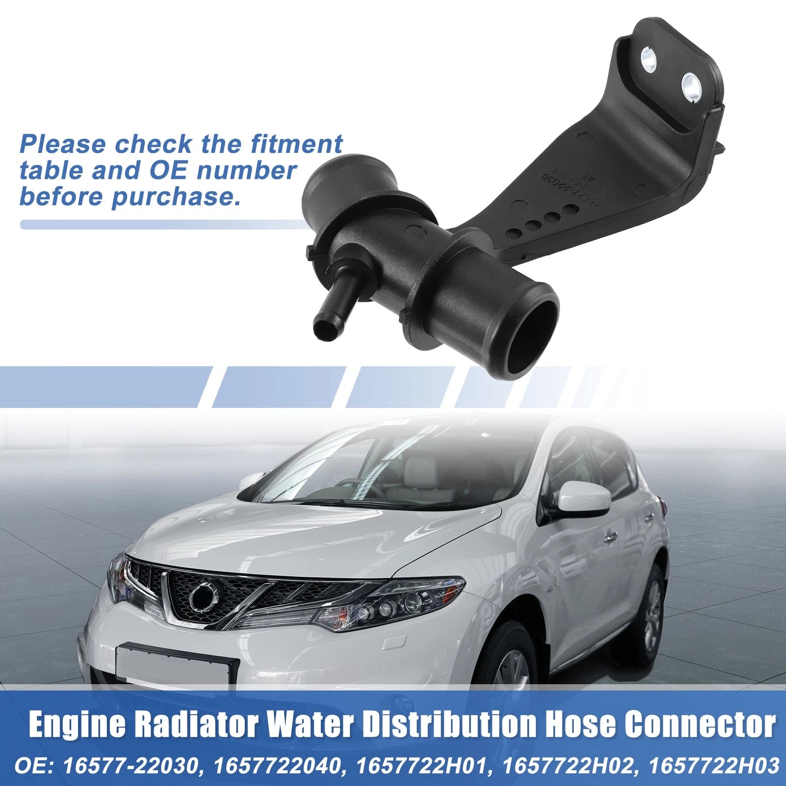 Outlet Cooling Coolant Connector 16577-22030 for Toyota Corolla (2003–2008)