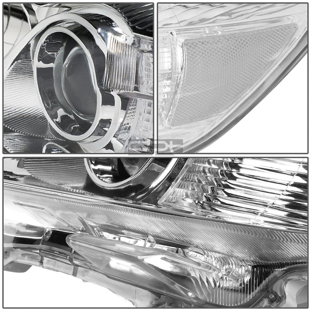 Projector Headlights for Toyota Camry (2010–2011) - Chrome Housing, Clear Corner