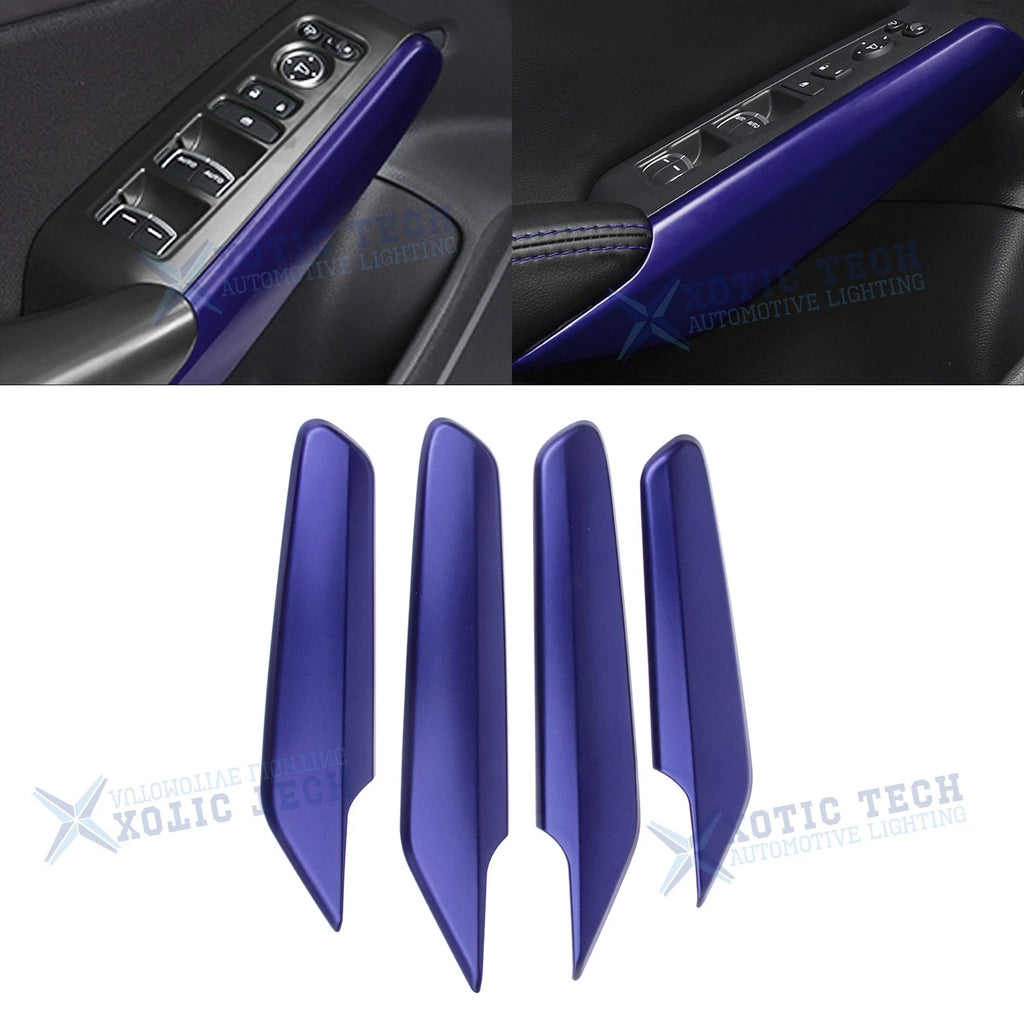 4X Blue Interior Window Switch Armrest Cover Trim for Honda Civic (2022–2026)