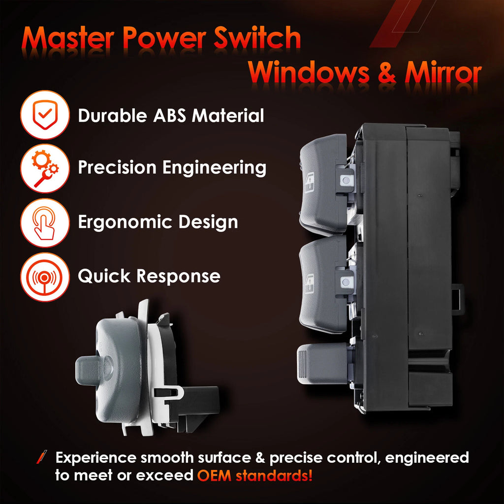 Master Power Window Mirror Control Switch for Chevy GMC C/K 1500 2500 3500 Tahoe (1995–2000)