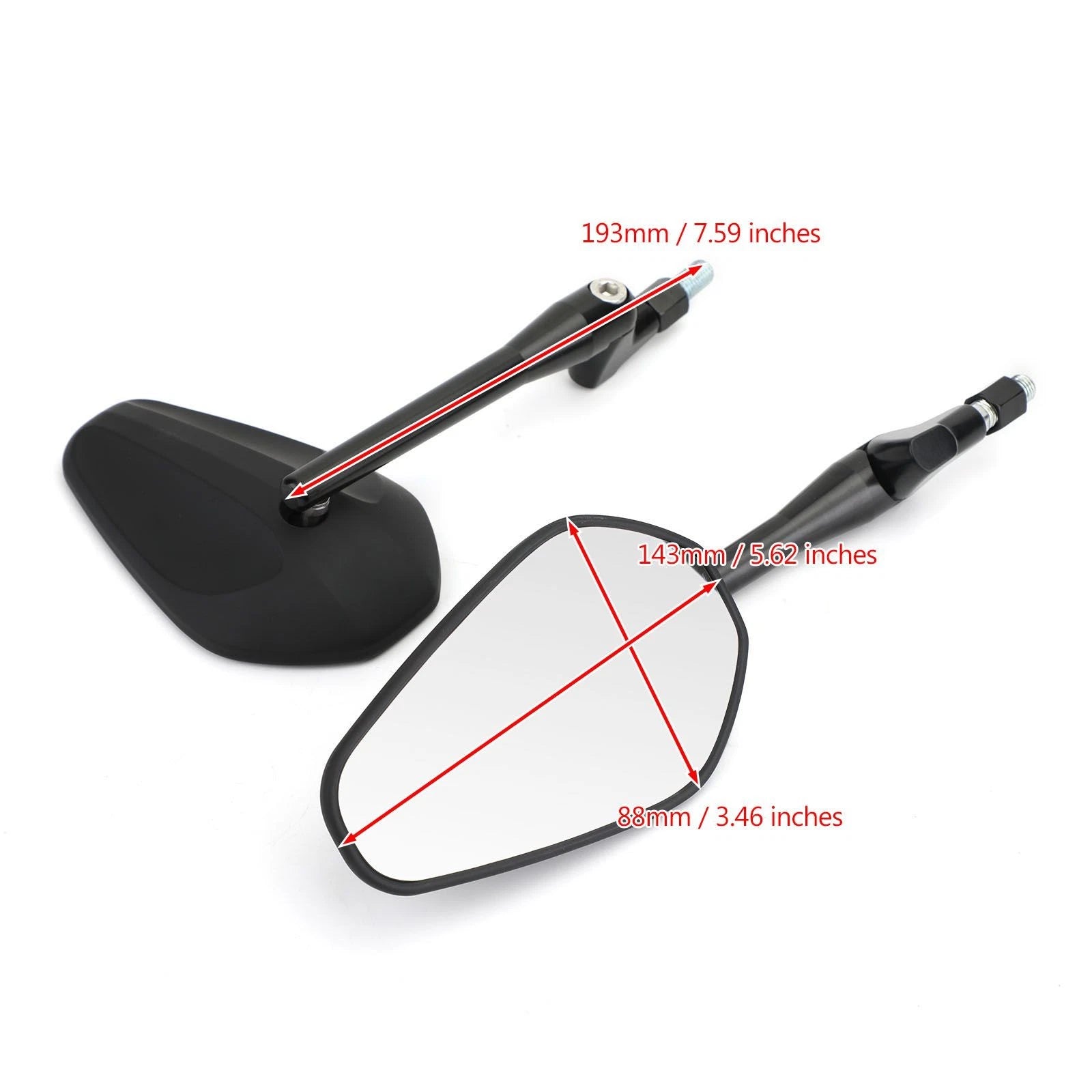 10MM Rear View Mirrors for Honda CG 125, Grom MSX 125 (Universal)