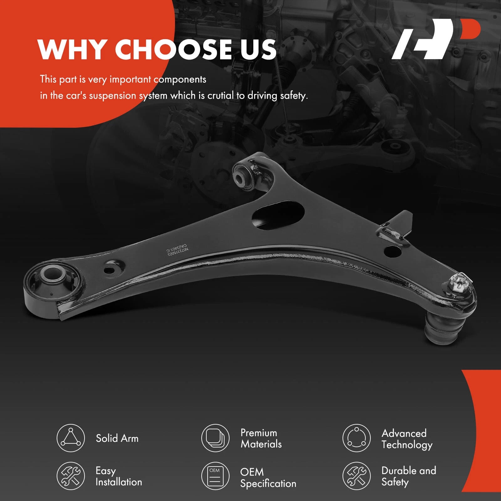 Front Left Lower Control Arm for Subaru Impreza (2008-2011)