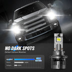H13 9008 LED Headlight Bulbs for High Low Beam (28000LM, 130W, 6500K)