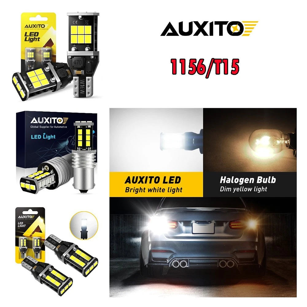 Set of 2 LED Reverse Light Bulbs for AUX 2400LM 1156 P21W/T15