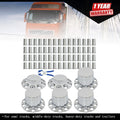 Set of 2 Chrome Front Axle Cover Kits for Make Model