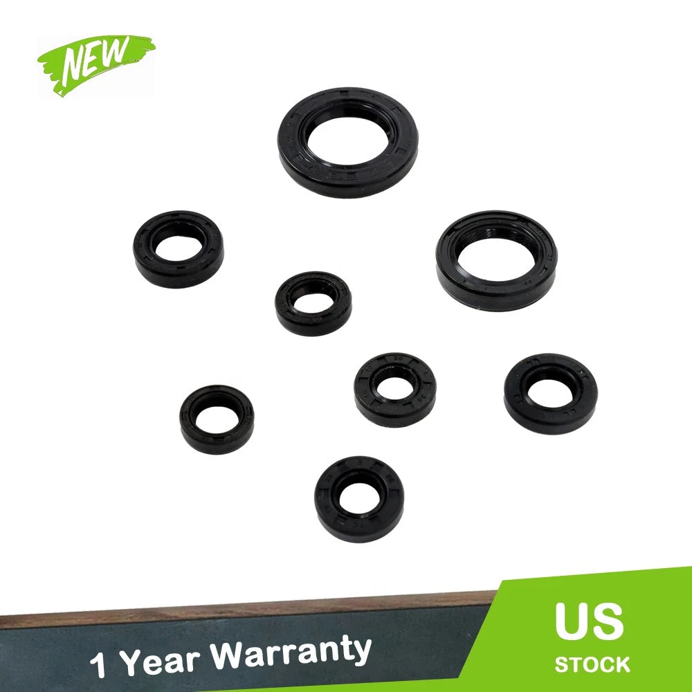 8PCS Engine Oil Seal Kit for Honda TRX350 Rancher (2000–2006)
