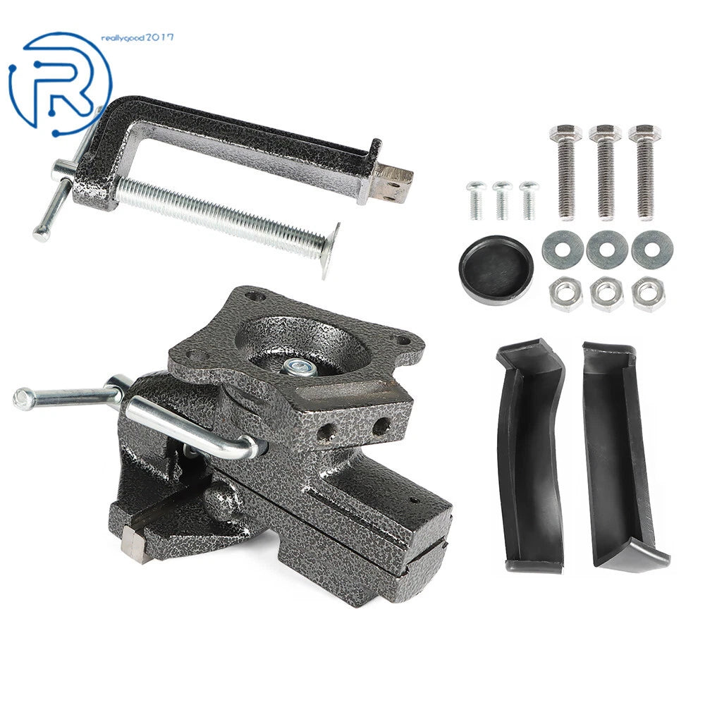 Bench Vise for Heavy Duty Use with Swivel Base (3.3 Inch)