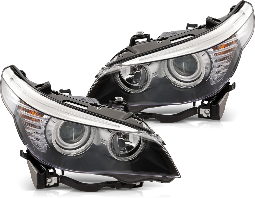 Headlight Halogen Pair for BMW 5-Series E60 E61 (2004–2010) W/Bulbs