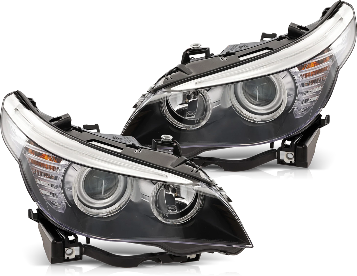 Headlight Halogen Pair for BMW 5-Series E60 E61 (2004–2010) W/Bulbs