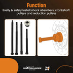 5pc Long Reach Crank Pulley Damper Installation Tool Kit for