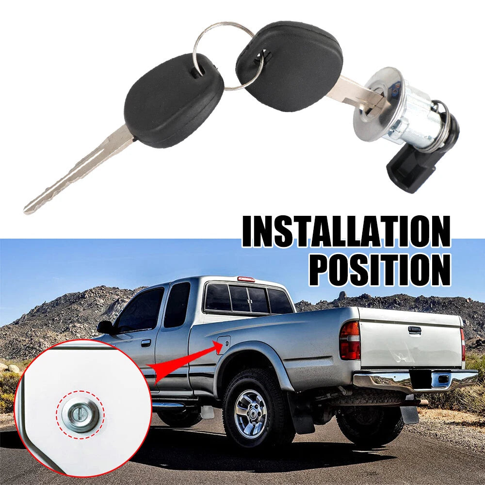 Gas Fuel Door & Lock Cylinder for Toyota Tacoma Tundra (1995–2004)