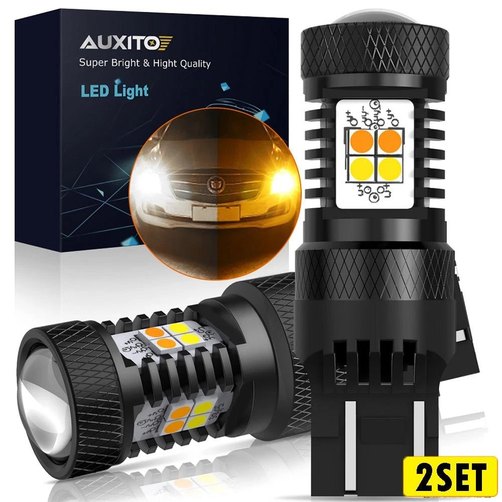 2X AUXITO 7443 Switchback LED Turn Signal Light for