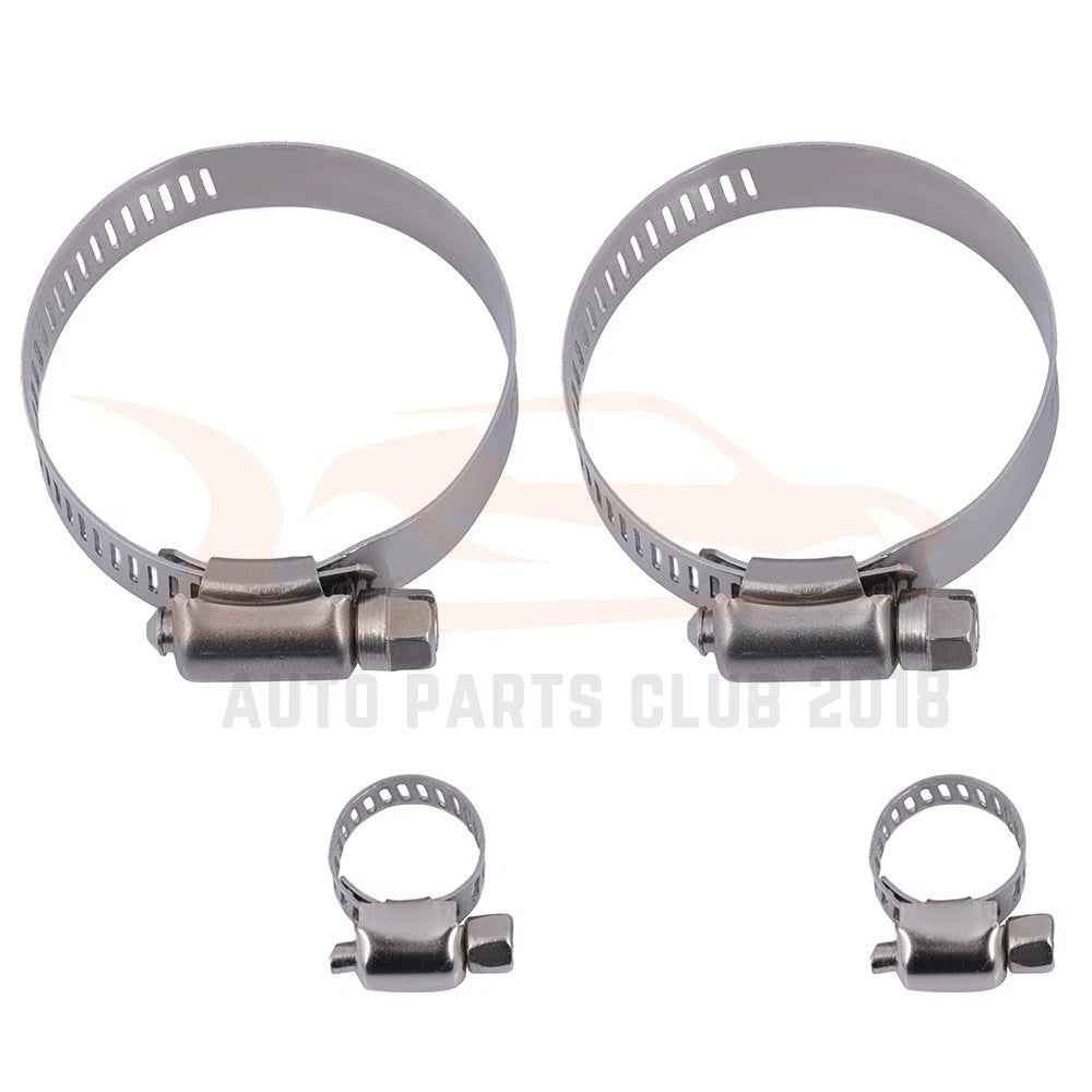 Set of 2 Stainless Steel Radiator Oil Hose Clamps (8-10mm, 27-51mm)