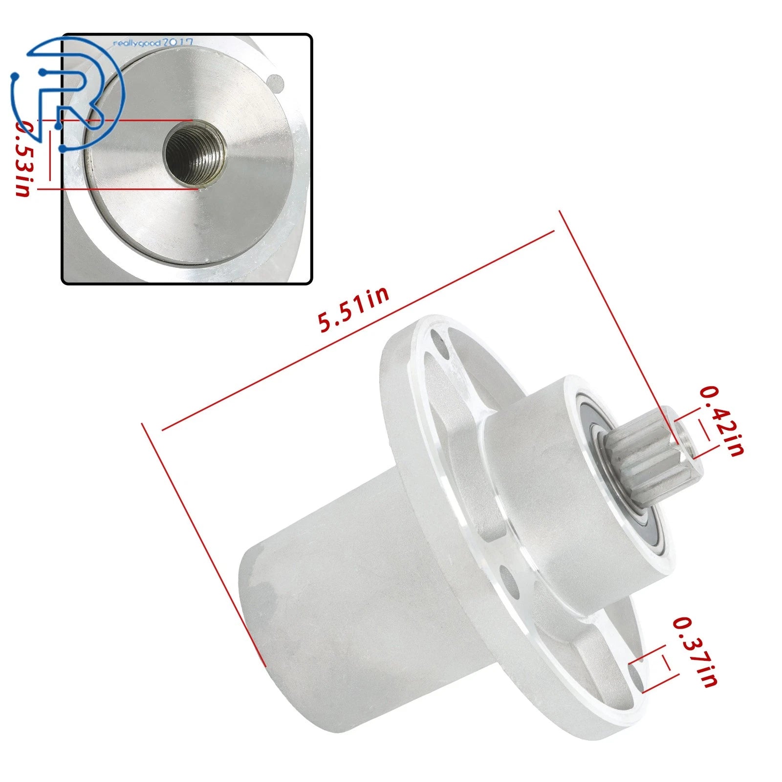 Set of 3 Spindles for Hustler SD SDX 36 42 48 54 60 Inch Deck