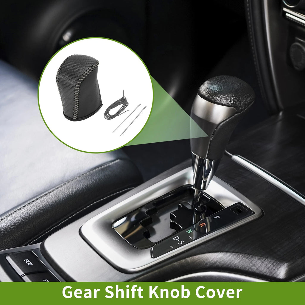 1 Pc Gear Shift Knob Cover for Lexus NX300 (2014–2021) Black Carbon Fiber