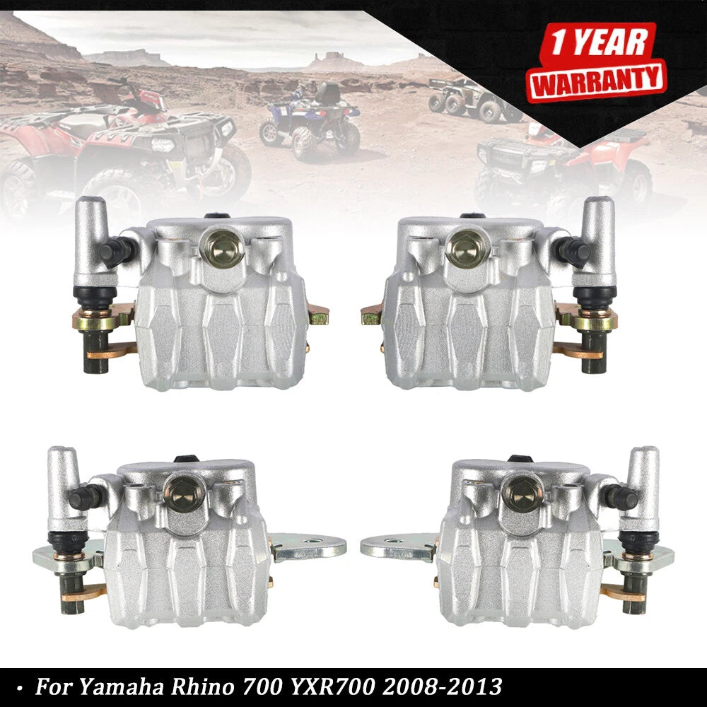 Set of 2 Front & Rear Brake Calipers for Yamaha Rhino 700 (2008â2013)