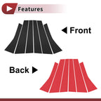 Set of 6 Door Pillar Window Trim for Volkswagen Polo Hatchback 