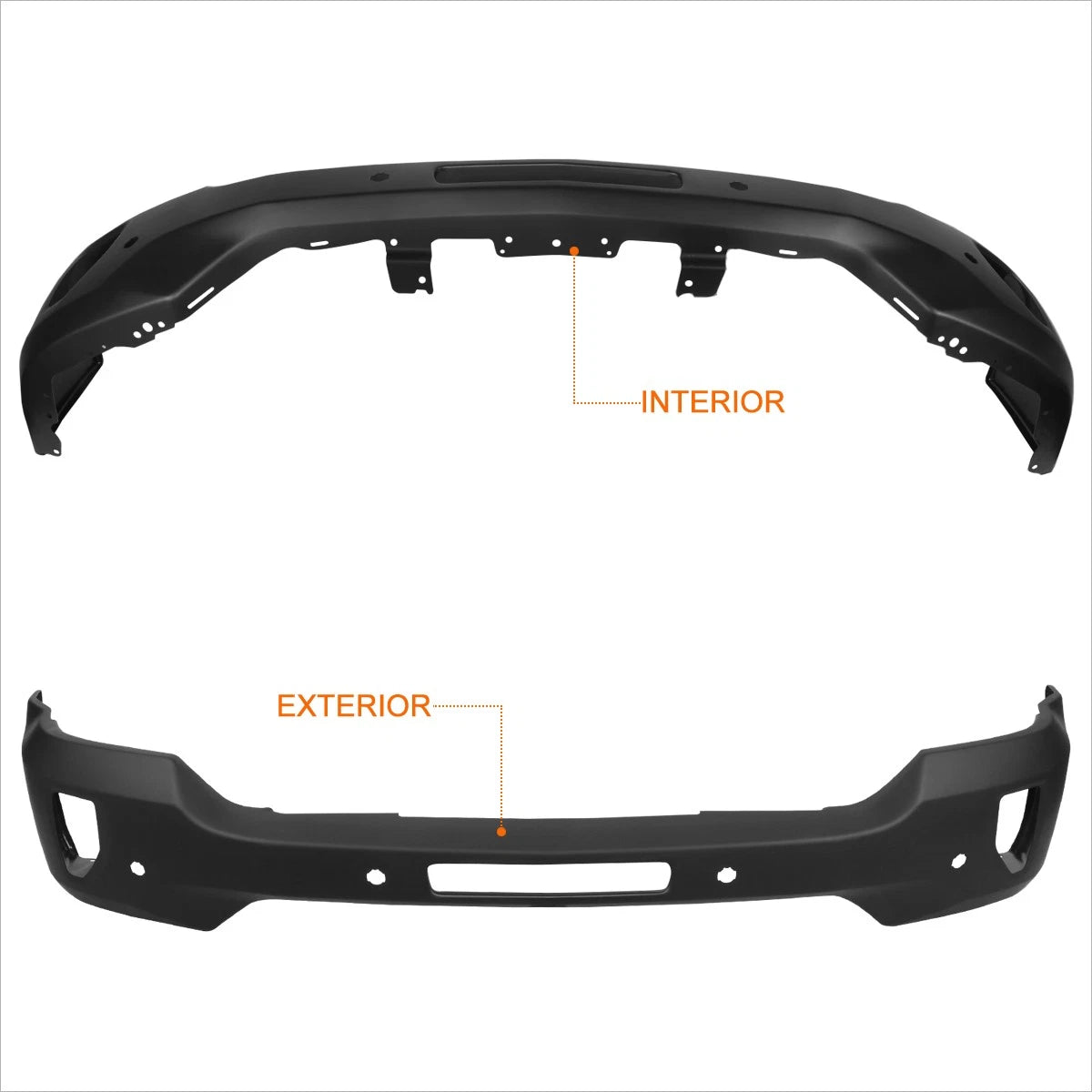 Front Bumper Face Bar for Chevy Silverado 1500 (2016–2019) w/ Fog Light & Sensor Holes