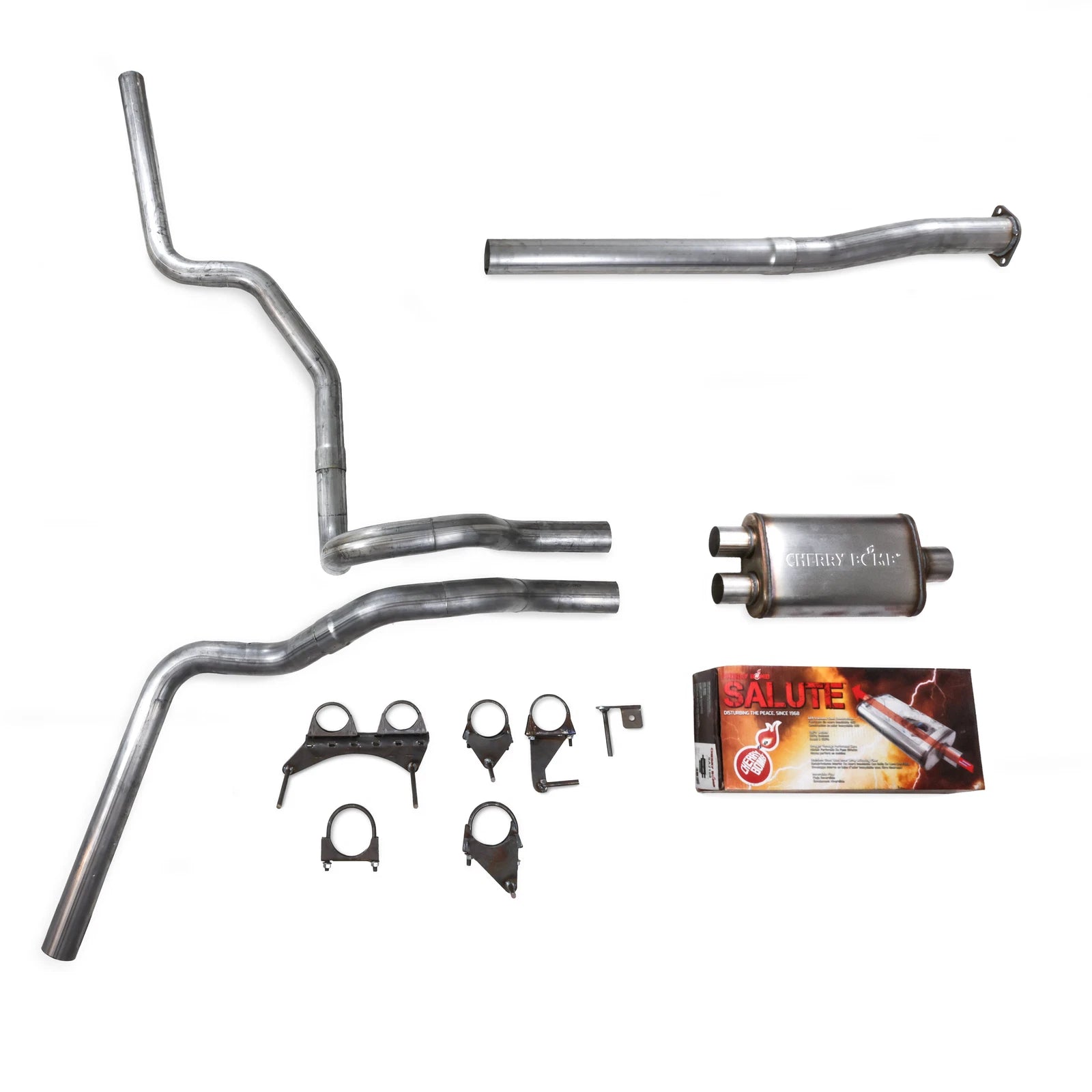 Dual Exhaust Kit for Toyota Tacoma (2016–2023) 2.5" Cherry Bomb Salute