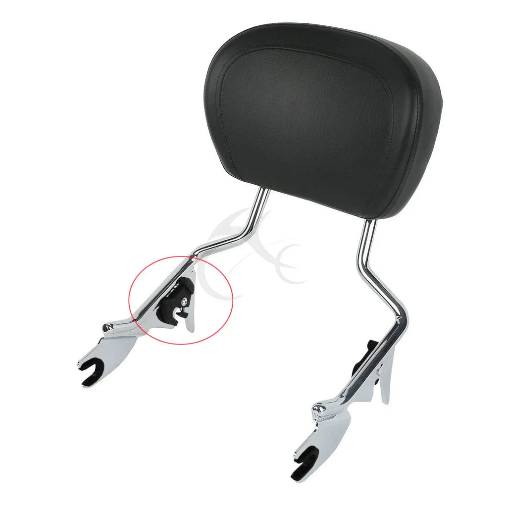 Black Sissy Bar Luggage Rack Docking Clip Kits for Harley Touring Softail
