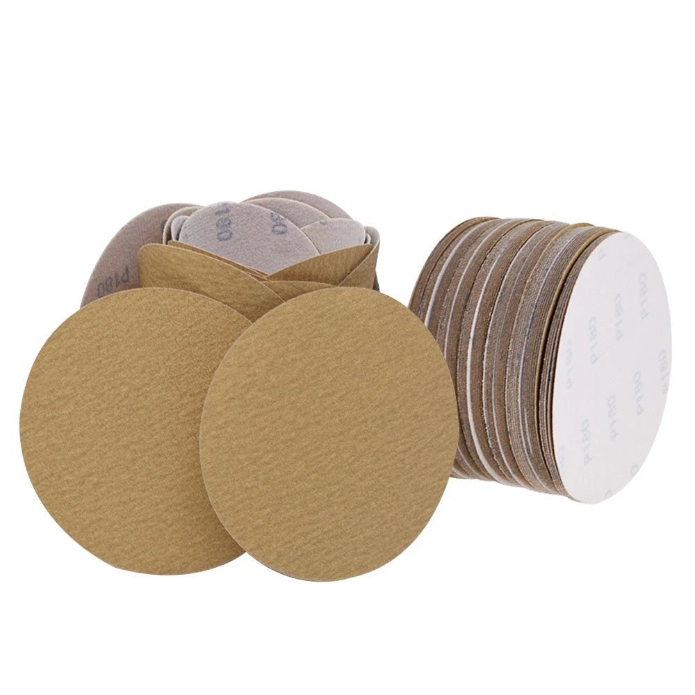 Set of 100 Hook and Loop Sanding Discs for Automotive Use (Grit 80-320)