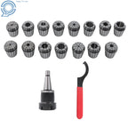 Set of 17 Collet Chucks for Tool Holders (Spring Type)