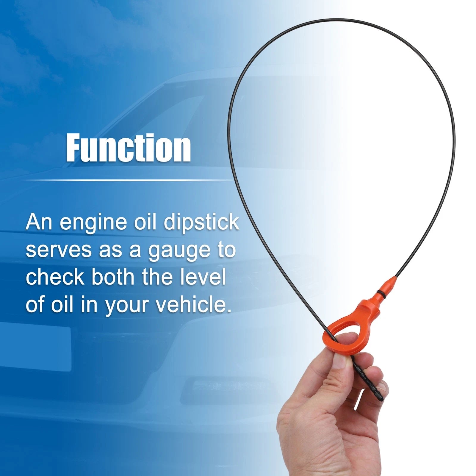 Engine Oil Level Indicator Dipstick for Audi A4 (2002–2005) No. 06C115611K Orange