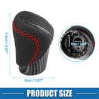 Gear Shift Knob for Lexus (Carbon Fiber, Faux Leather, Red Thread)