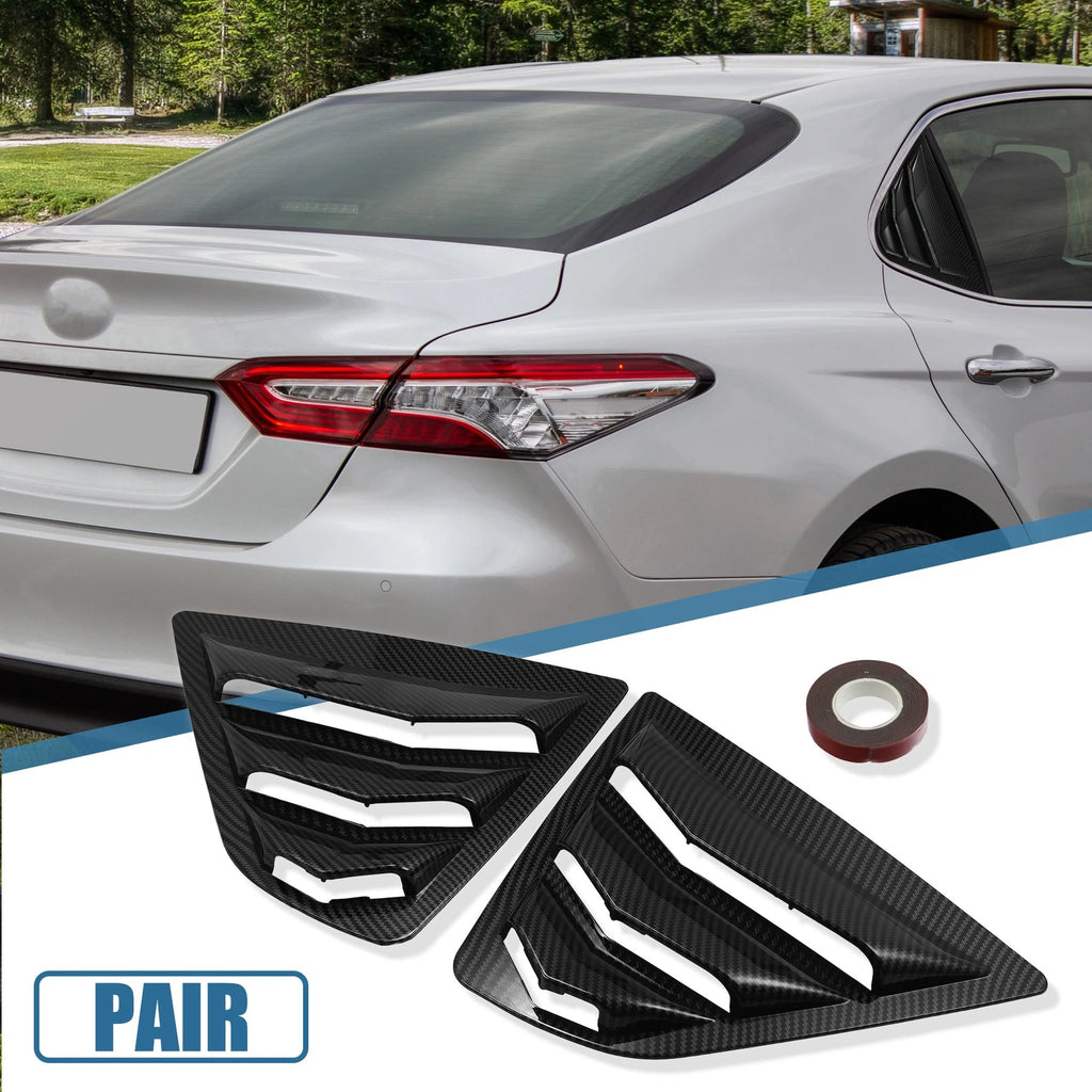 1 Pair Rear Side Window Louvers Carbon Fiber for Toyota Camry  726215260984