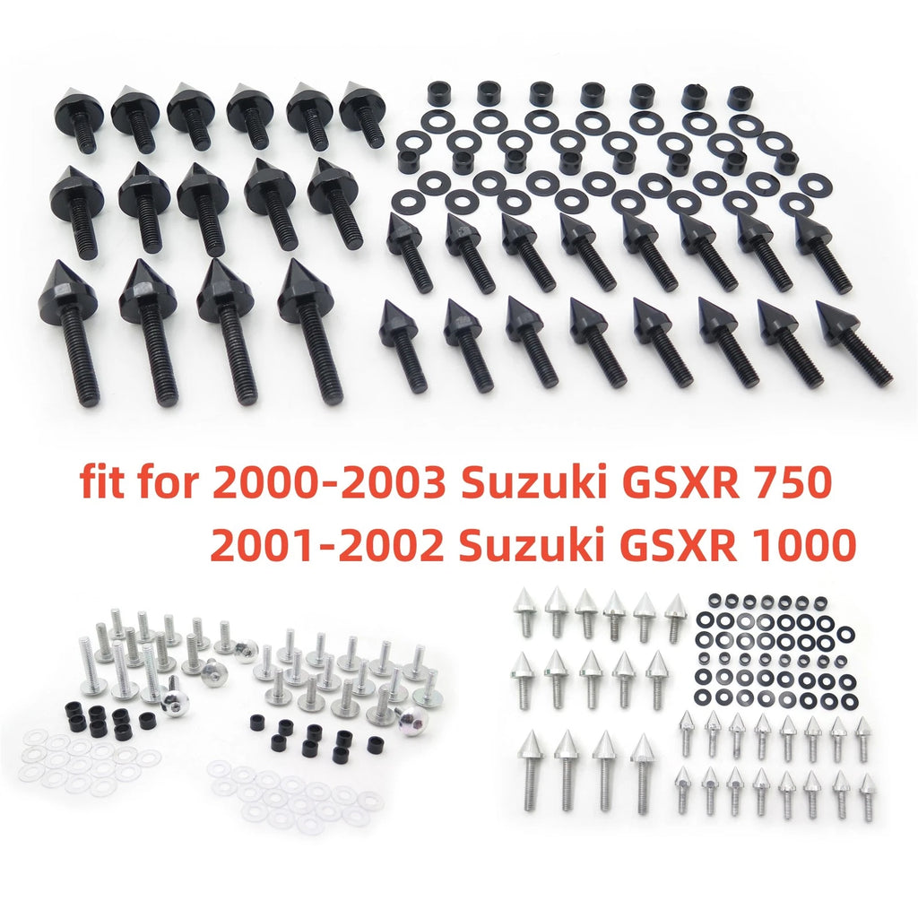 77 pcs Fairing Bolts for Suzuki GSXR750 (2000–2003) GSXR1000 (2001–2002)