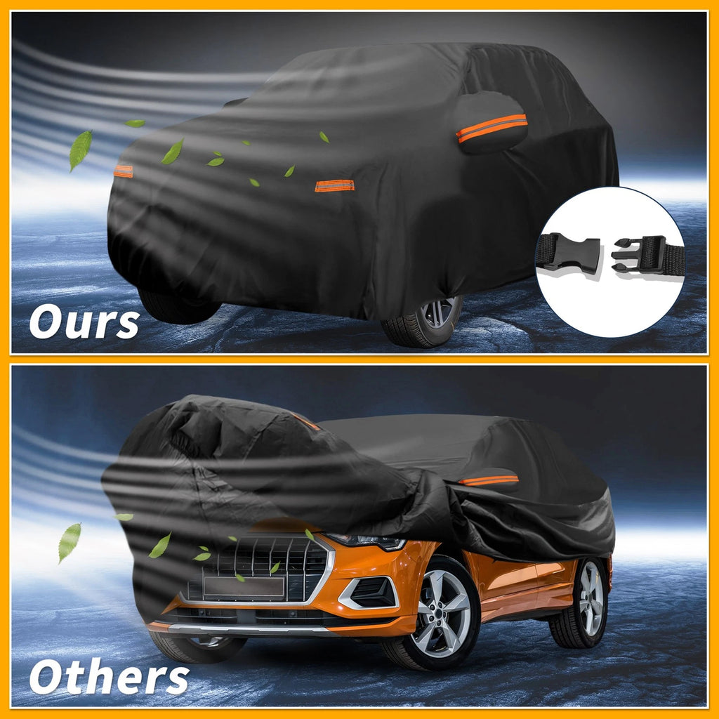 Car Cover Waterproof All Weather for Audi Q3 (2012–2024) Black 210D-PU