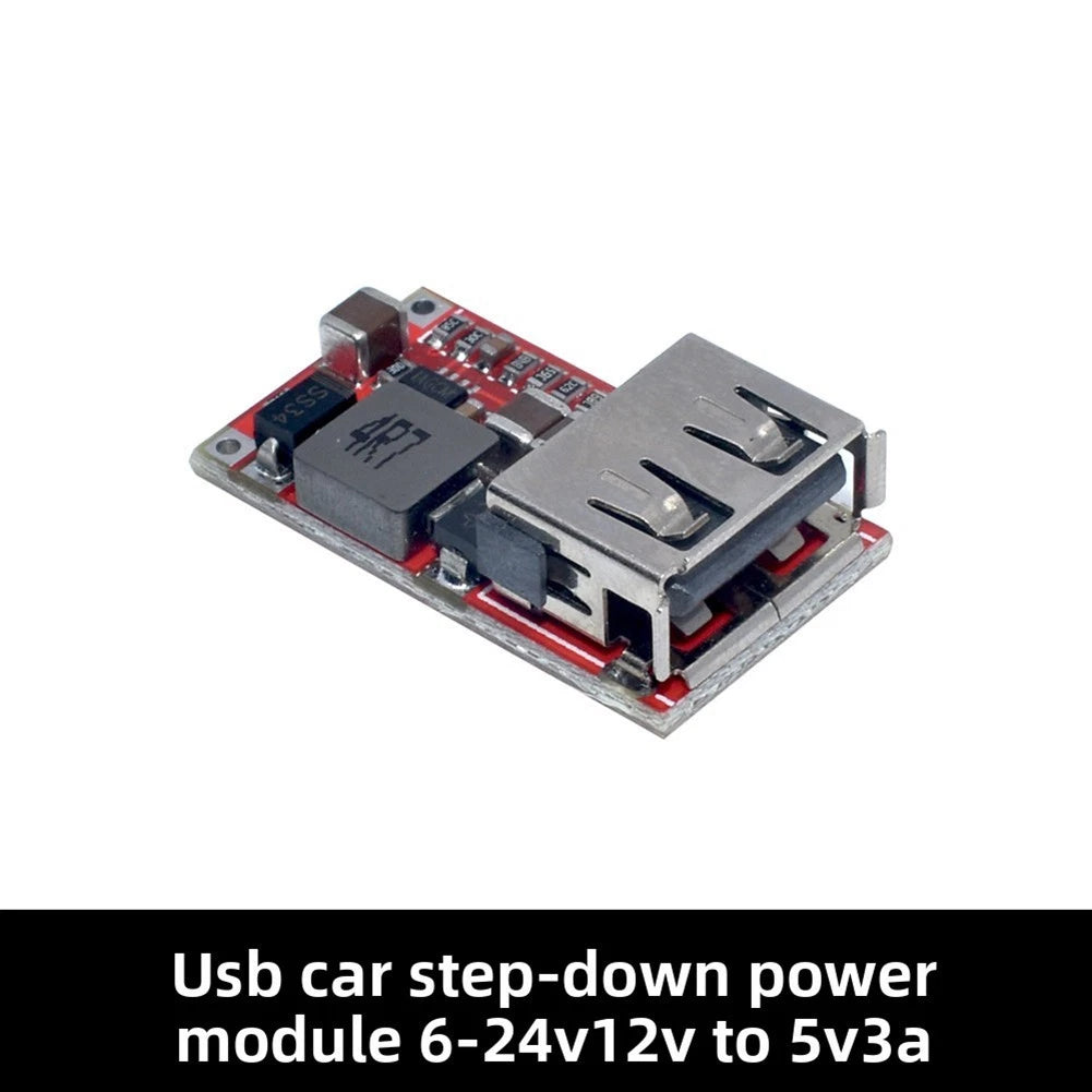 USB Power Step Down Module 5V 3A Dual Output 6V-40V DC for Automotive