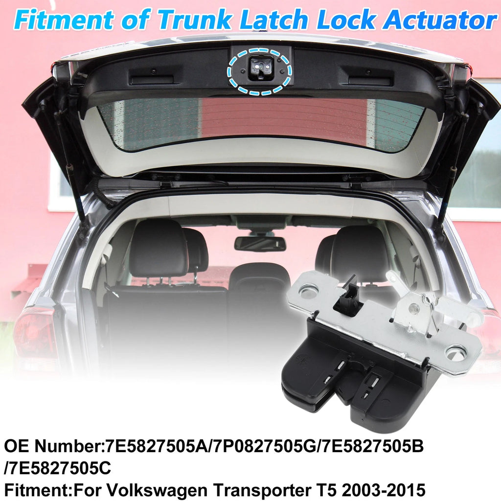 Rear Trunk Latch Lock Actuator for Volkswagen Transporter T5 (2003–2015) No. 7E5827505A