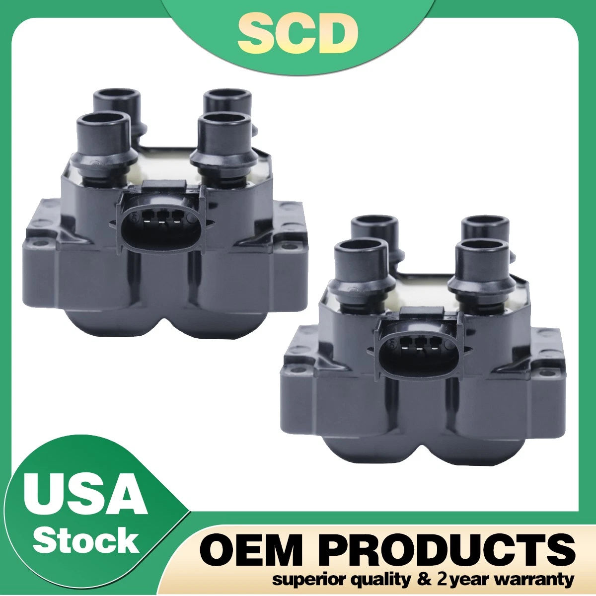 2X Ignition Coils for Ford Mustang (1996–1998) & F-150 (1997–1999) OEM FD487