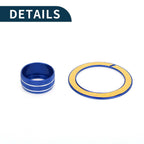 3 Pcs Media Tune Engine Start Button Knob Cover Ring for Subaru WRX (2022–2023) Blue