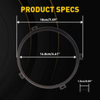 7" Headlight Mounting Ring Bracket Black for Jeep Wrangler JK JKU (2007–2018)