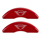 Set of 4 Red Caliper Covers with Silver Logo for 2021–2024 Ford Edge